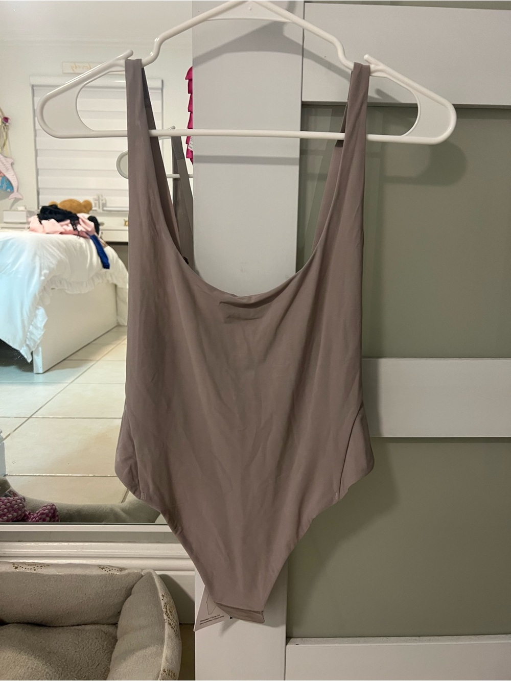 lululemon athletica Mauve Scoop-Back Mesh Bodysuit Tag